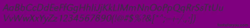 GroteskstdLightItalic Font – Black Fonts on Purple Background