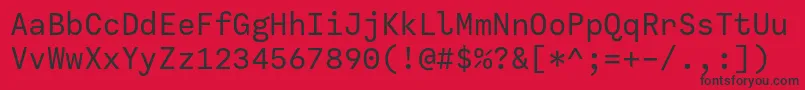 フォントCallingcodeRegular – 赤い背景に黒い文字