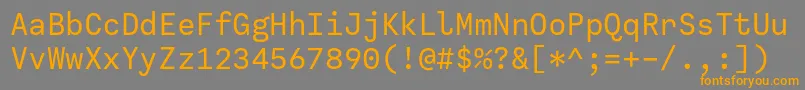 CallingcodeRegular Font – Orange Fonts on Gray Background