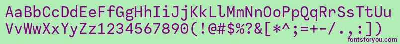 CallingcodeRegular Font – Purple Fonts on Green Background