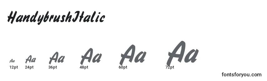 Größen der Schriftart HandybrushItalic