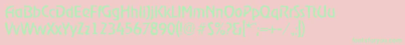 OnstagerandomRegular Font – Green Fonts on Pink Background