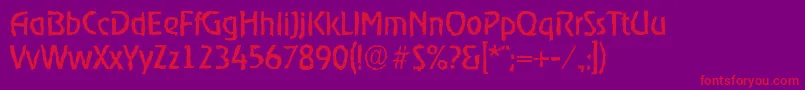 OnstagerandomRegular Font – Red Fonts on Purple Background