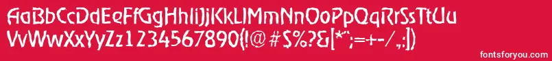 OnstagerandomRegular Font – White Fonts on Red Background