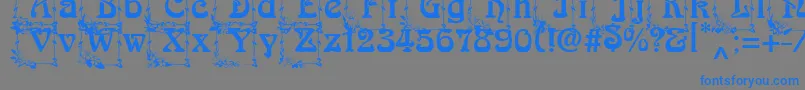 ArnoldBocklincInitials Font – Blue Fonts on Gray Background