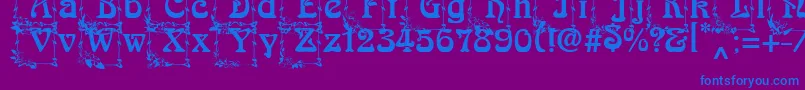 ArnoldBocklincInitials Font – Blue Fonts on Purple Background