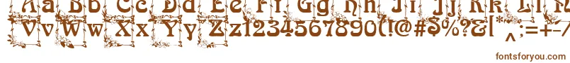 ArnoldBocklincInitials Font – Brown Fonts on White Background
