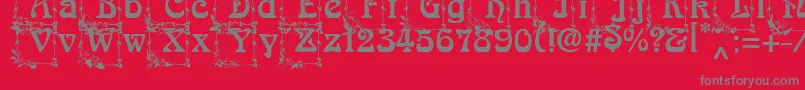 ArnoldBocklincInitials Font – Gray Fonts on Red Background