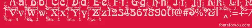 ArnoldBocklincInitials Font – Pink Fonts on Red Background