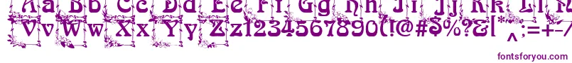 ArnoldBocklincInitials Font – Purple Fonts on White Background