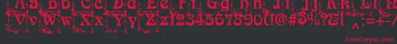 ArnoldBocklincInitials Font – Red Fonts on Black Background
