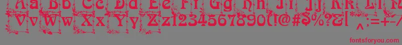 ArnoldBocklincInitials Font – Red Fonts on Gray Background