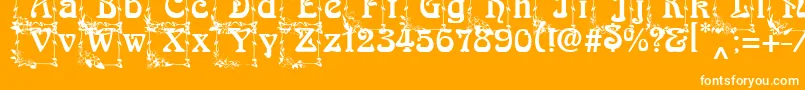 ArnoldBocklincInitials Font – White Fonts on Orange Background