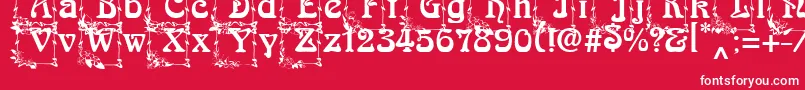 ArnoldBocklincInitials Font – White Fonts on Red Background