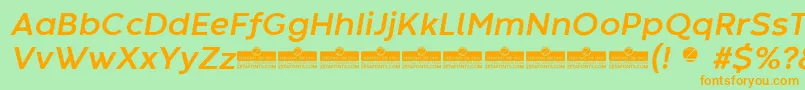 CodecWarmBoldItalicTrial Font – Orange Fonts on Green Background