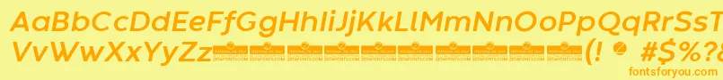 CodecWarmBoldItalicTrial Font – Orange Fonts on Yellow Background