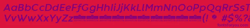 CodecWarmBoldItalicTrial Font – Purple Fonts on Red Background