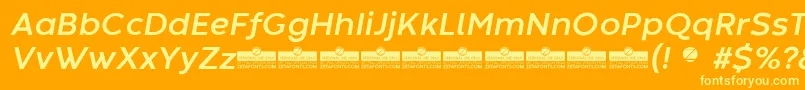 CodecWarmBoldItalicTrial Font – Yellow Fonts on Orange Background