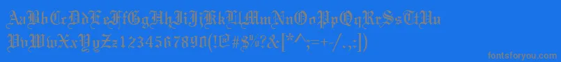 Weitere Informationen zur TannenbaumNormal-Schriftart TannenbaumNormal-Schriftart – Graue Schriften auf blauem Hintergrund