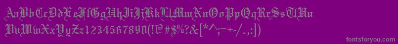 TannenbaumNormal Font – Gray Fonts on Purple Background