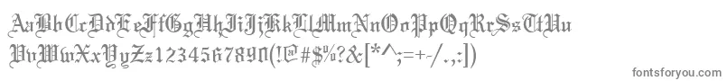 TannenbaumNormal-Schriftart – Graue Schriften auf weißem Hintergrund