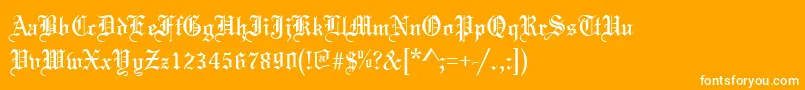 フォントTannenbaumNormal – オレンジの背景に白い文字