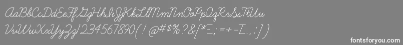 フォントLearningcurveOt – 灰色の背景に白い文字