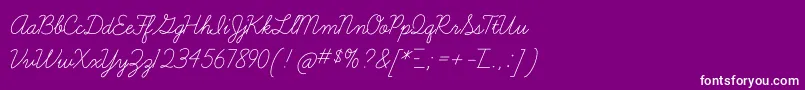 LearningcurveOt Font – White Fonts on Purple Background