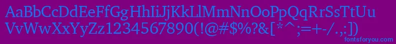 PfdiplomatRegular Font – Blue Fonts on Purple Background