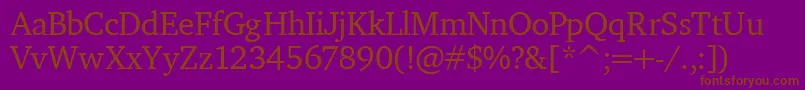 PfdiplomatRegular Font – Brown Fonts on Purple Background