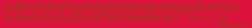 PfdiplomatRegular Font – Brown Fonts on Red Background