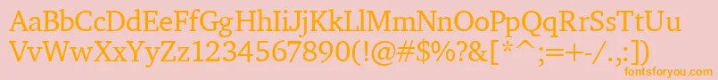 PfdiplomatRegular Font – Orange Fonts on Pink Background
