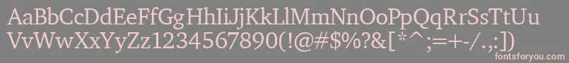 PfdiplomatRegular Font – Pink Fonts on Gray Background