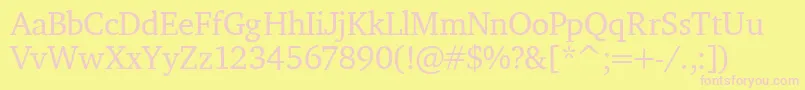 PfdiplomatRegular Font – Pink Fonts on Yellow Background