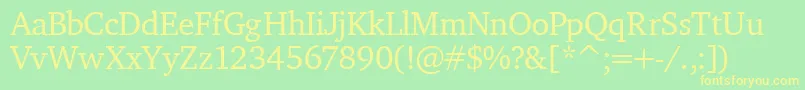 PfdiplomatRegular Font – Yellow Fonts on Green Background