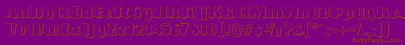 フォントLouisianneshadow – 紫色の背景に茶色のフォント