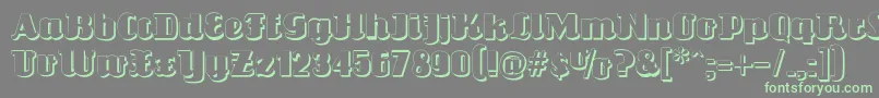 Louisianneshadow Font – Green Fonts on Gray Background