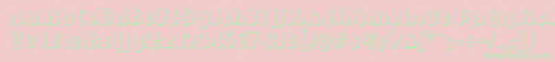 Шрифт Louisianneshadow – зелёные шрифты на розовом фоне