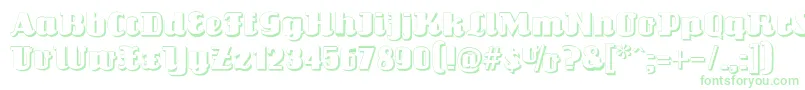 Louisianneshadow-fontti – vihreät fontit valkoisella taustalla