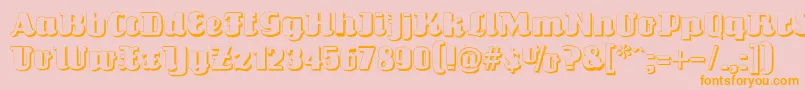 Louisianneshadow Font – Orange Fonts on Pink Background