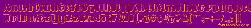 Louisianneshadow-fontti – oranssit fontit violetilla taustalla
