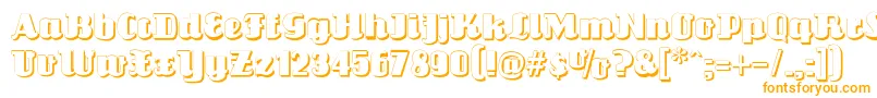 Шрифт Louisianneshadow – оранжевые шрифты на белом фоне