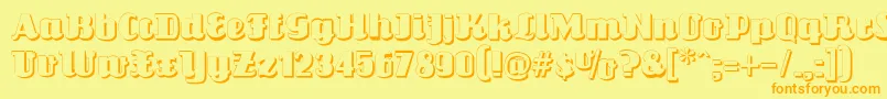 Шрифт Louisianneshadow – оранжевые шрифты на жёлтом фоне