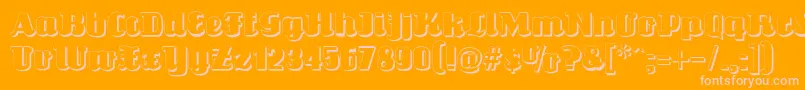 Louisianneshadow Font – Pink Fonts on Orange Background