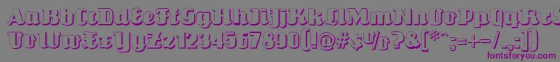 Louisianneshadow-fontti – violetit fontit harmaalla taustalla