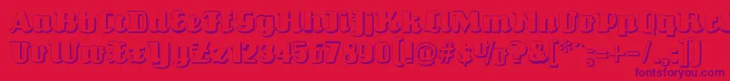 Louisianneshadow Font – Purple Fonts on Red Background