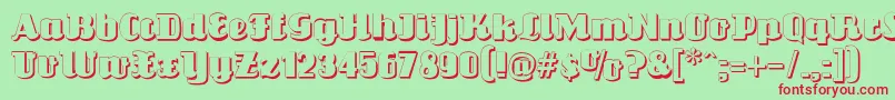 Louisianneshadow Font – Red Fonts on Green Background