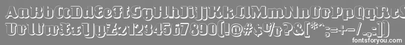 Louisianneshadow-fontti – valkoiset fontit harmaalla taustalla