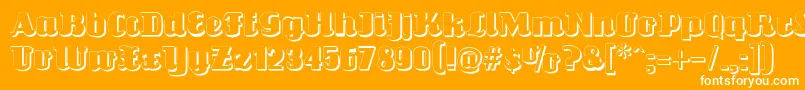 Louisianneshadow Font – White Fonts on Orange Background