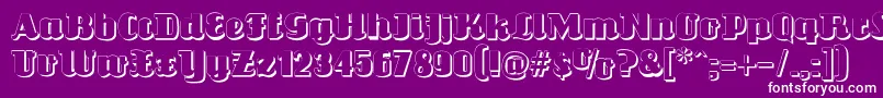 フォントLouisianneshadow – 紫の背景に白い文字